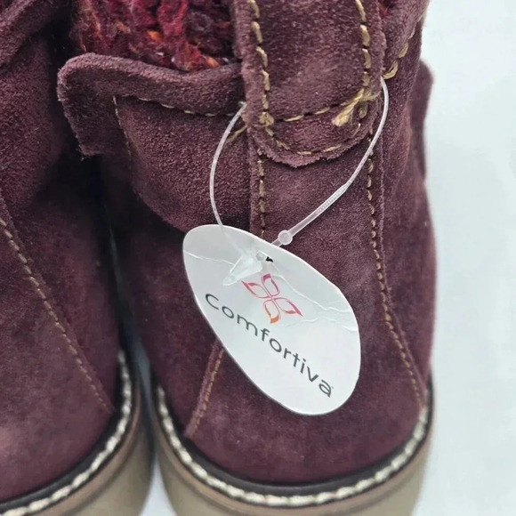 Comfortiva Rawnie mosto red Oiled Cow Suedewomen's size 8 W - Picture 5 of 8